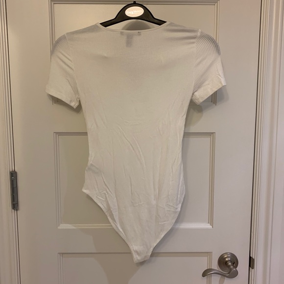 White ribbed bodysuit. - Picture 2 of 2